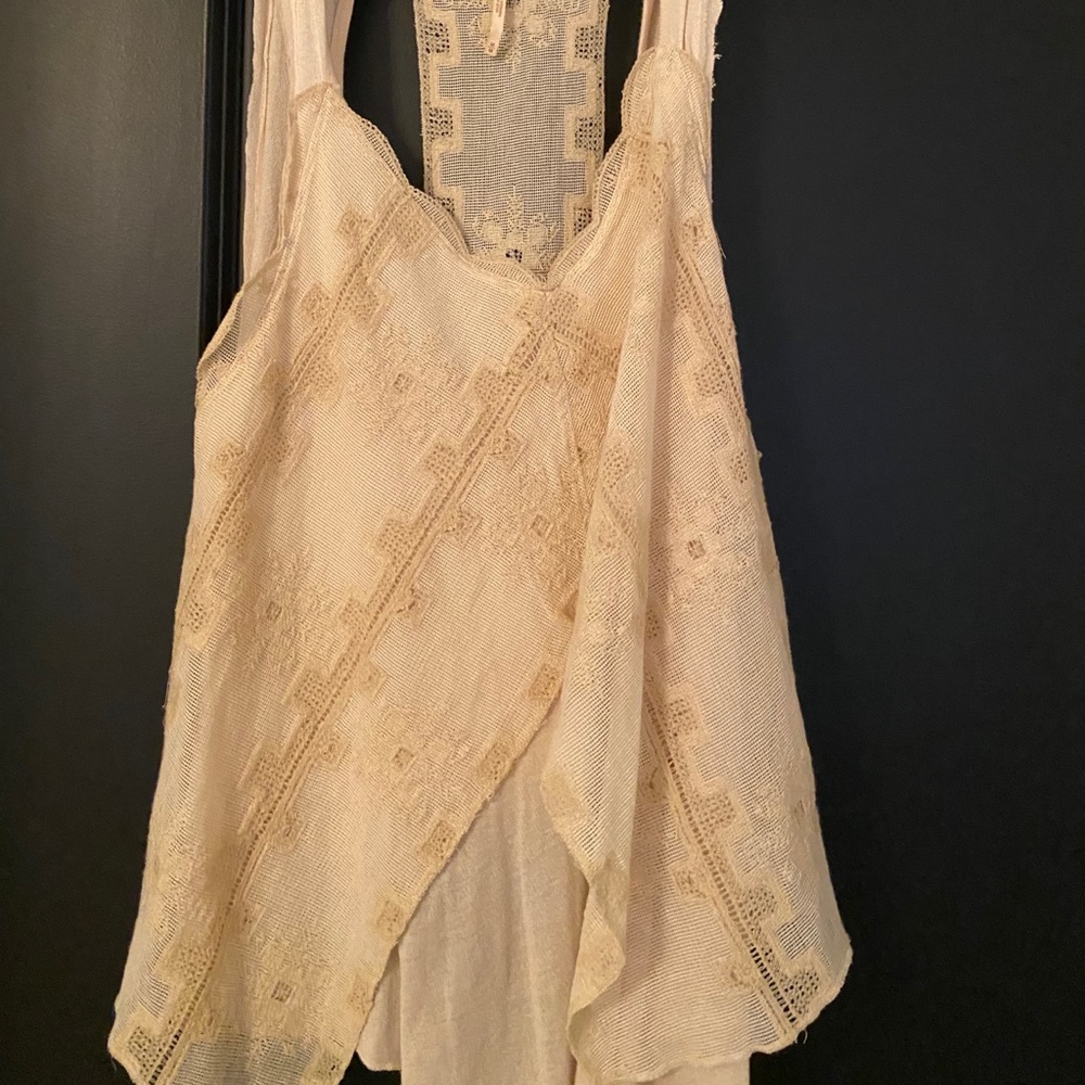Free People Cream Tank Top